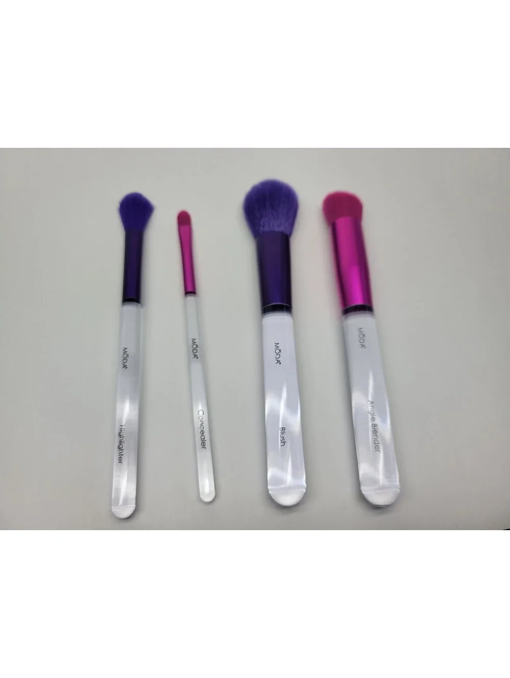 4 Pc Makeup Brush Set by Moda + Macys 3pc Brush Cleaning mat & Holder set